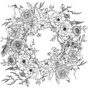 Iron Orchid Winter's Song Wreath 24X24 Paintable™ Decor Transfer™ - BluebirdMercantile