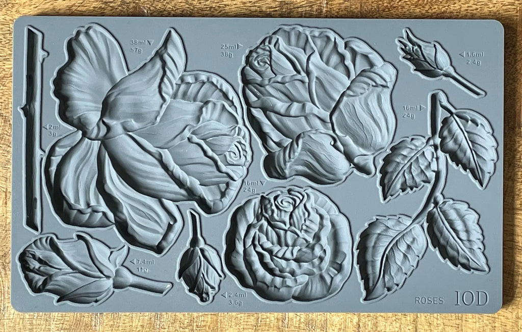 Will ship in 10-14 days* Iron Orchid Design ROSES 6×10 DECOR MOULDS™ - BluebirdMercantile