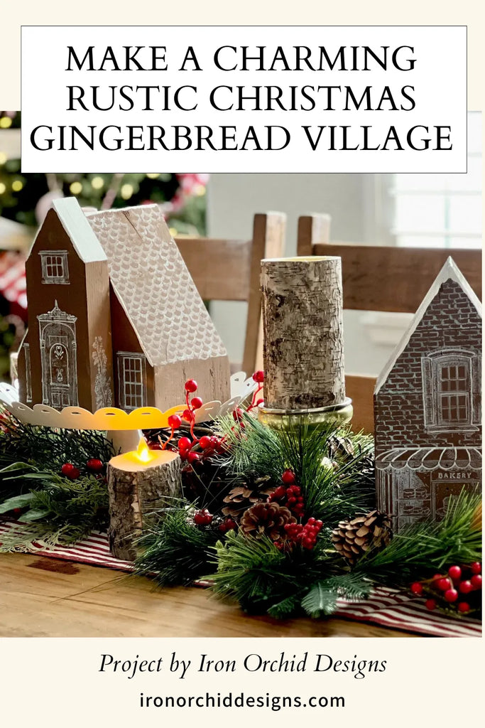 Use the IOD Portobello Road stamp to make a Gingerbread Village