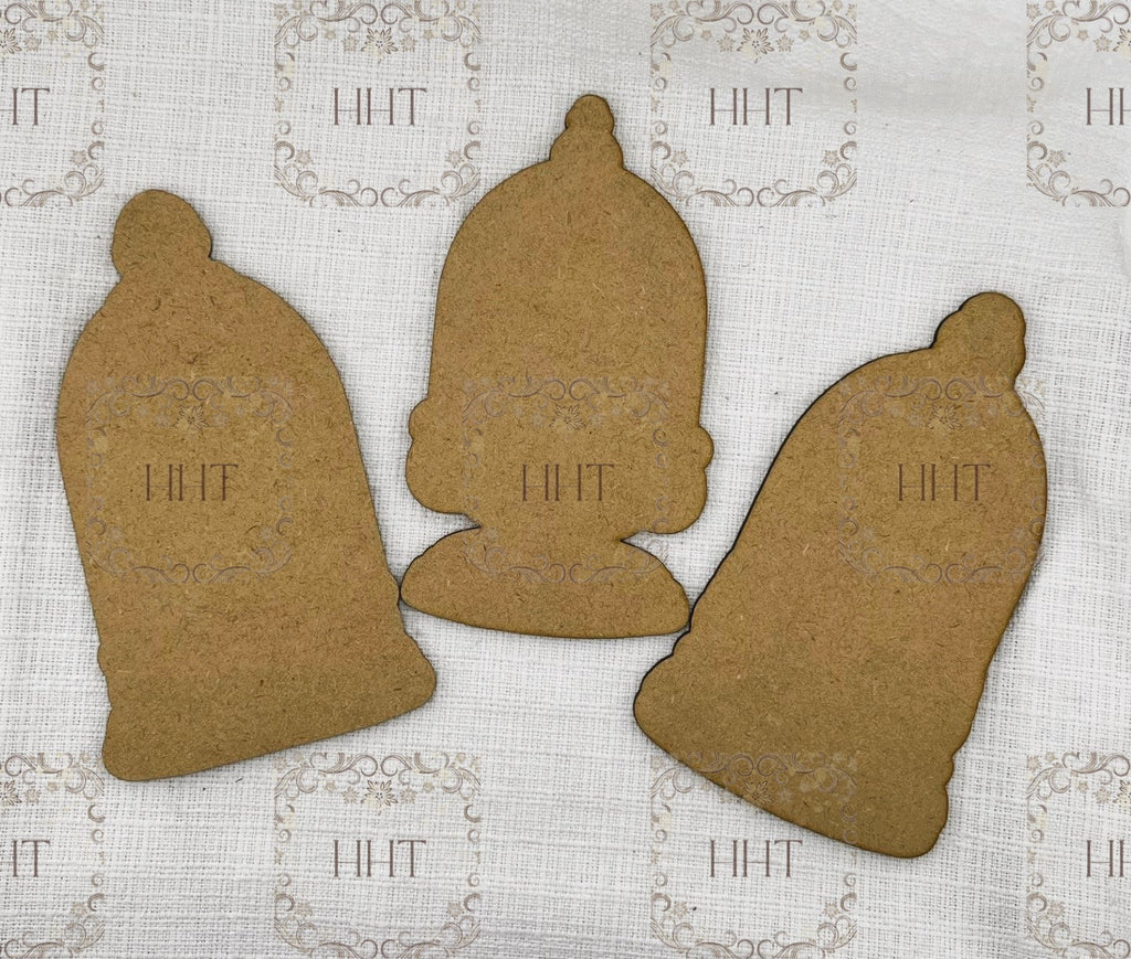 Custom backers for IOD moulds-Many styles - Le Cloches set of 3 backers