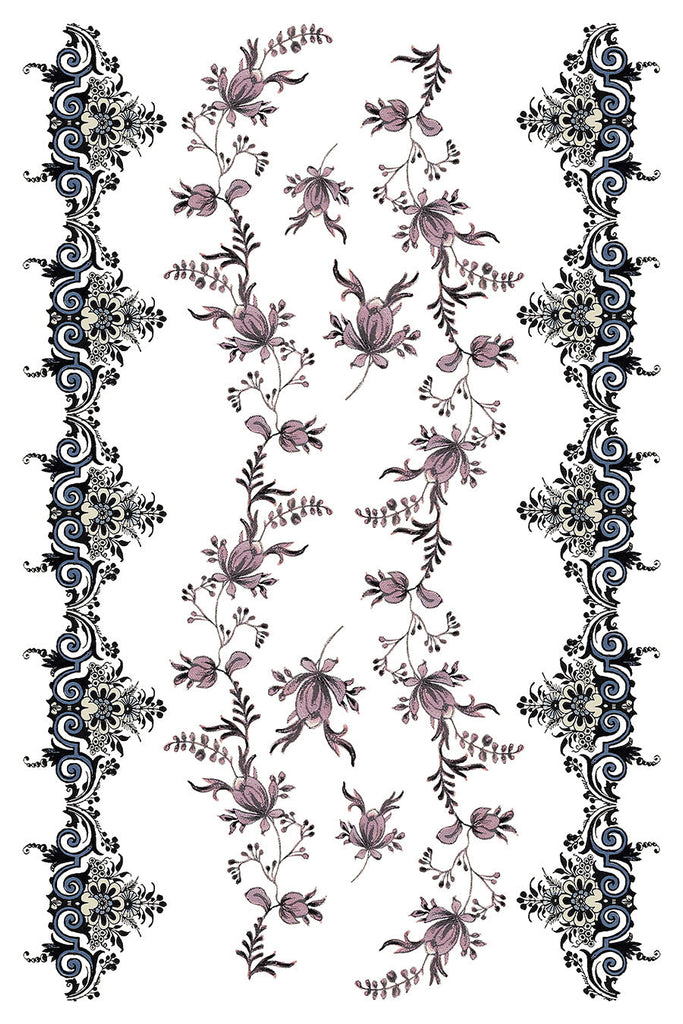 Iron Orchid Design Fairytale Florals Transfer Pad 8 -12 x 16 in sheets-BluebirdMercantile