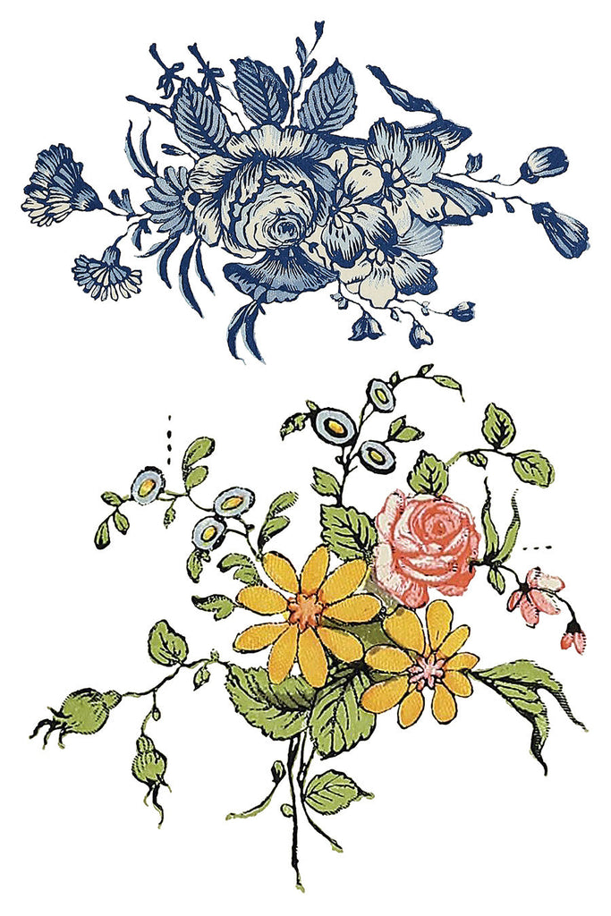 Iron Orchid Design Fairytale Florals Transfer Pad 8 -12 x 16 in sheets-BluebirdMercantile