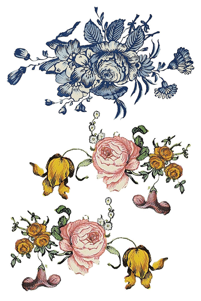 Iron Orchid Design Fairytale Florals Transfer Pad 8 -12 x 16 in sheets-BluebirdMercantile