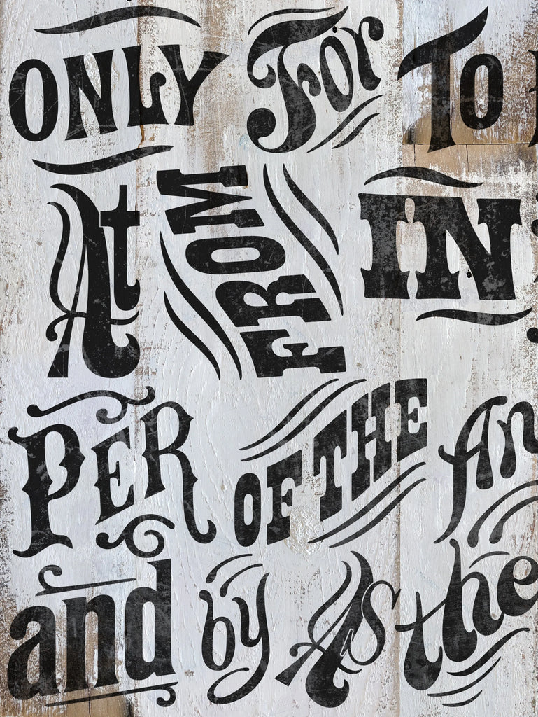 Iron Orchid Designs Block Type Font Decor Stamp 12 x 12-BluebirdMercantile