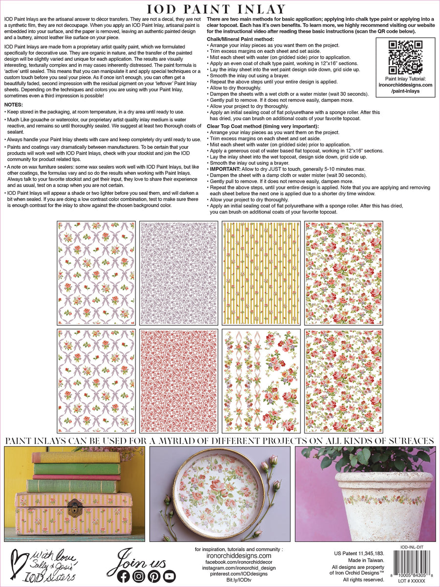 iron-orchid-designs-ditsy-blooms-paint-inlay-12x16-pad-8-sheets-788 ...