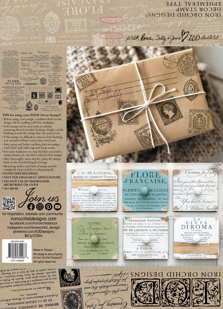 Iron Orchid Designs Ephemeral Type 12x12 IOD Stamp™-BluebirdMercantile