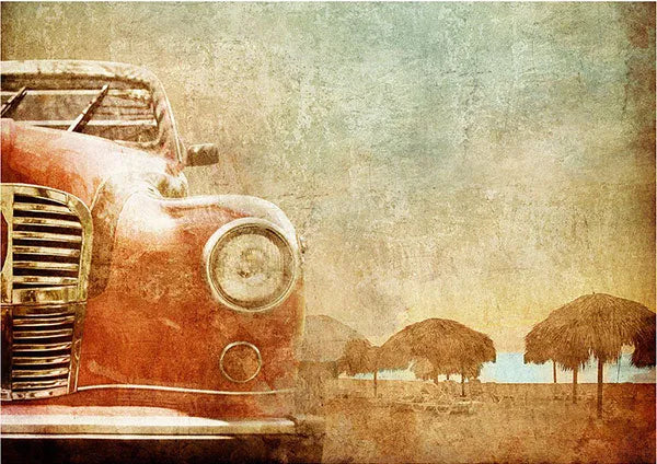 Mint by Michelle Decoupage paper -Vintage Car- 2 sizes-BluebirdMercantile