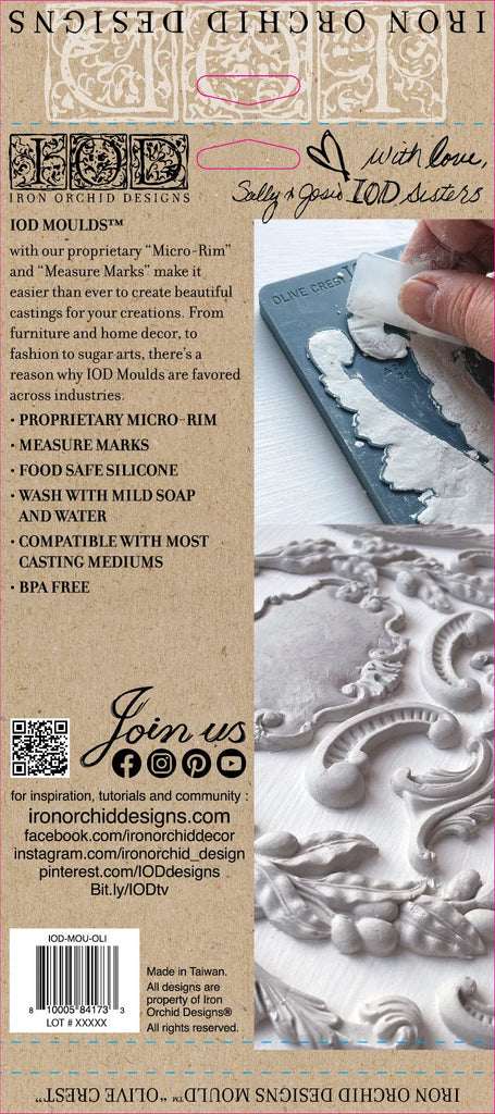 Iron Orchid Designs Olive Crest 6X10 IOD Moulds™ - BluebirdMercantile