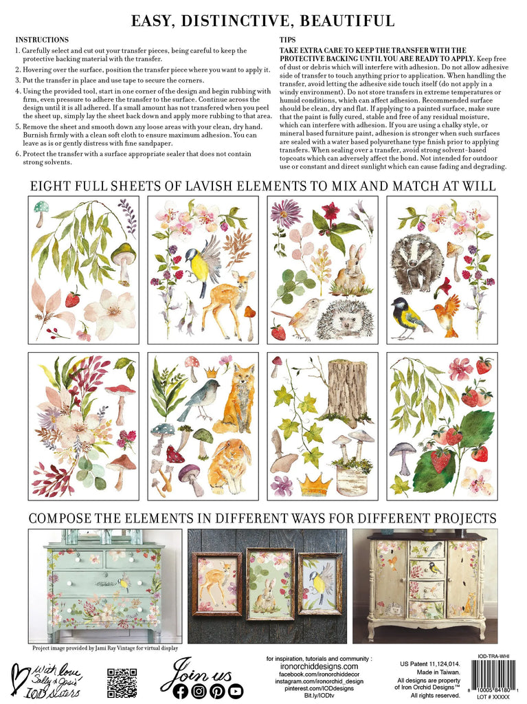 Iron Orchid Design Whispering Willow IOD Transfer 12x16 Pad™ - BluebirdMercantile