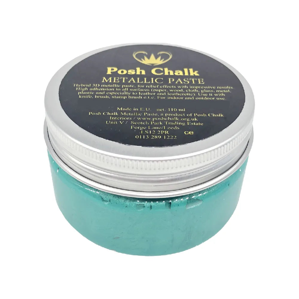Posh Chalk Metallic Paste - Green Fhthalo 110ml - BluebirdMercantile