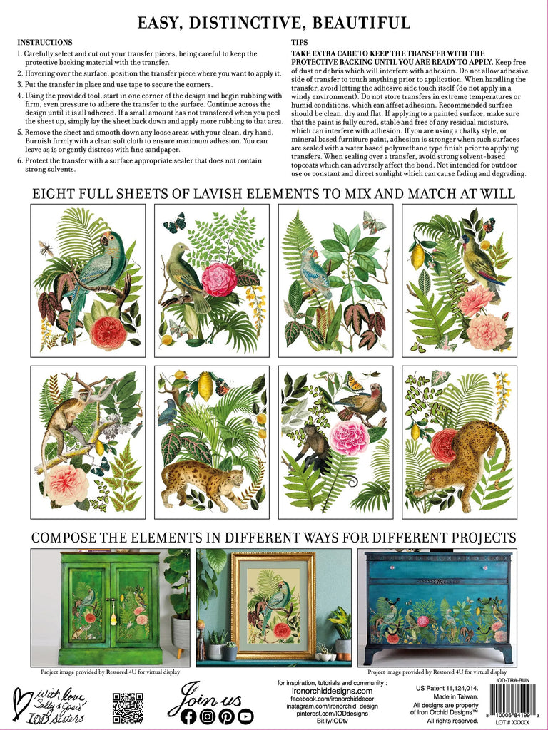 Iron Orchid Designs Spring IOD 2023 Bungalow Transfer 8 page 12 in x 16 in