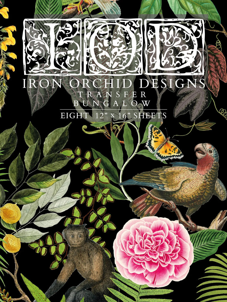 Iron Orchid Designs Spring IOD 2023 Bungalow Transfer 8 page 12 in x 16 in