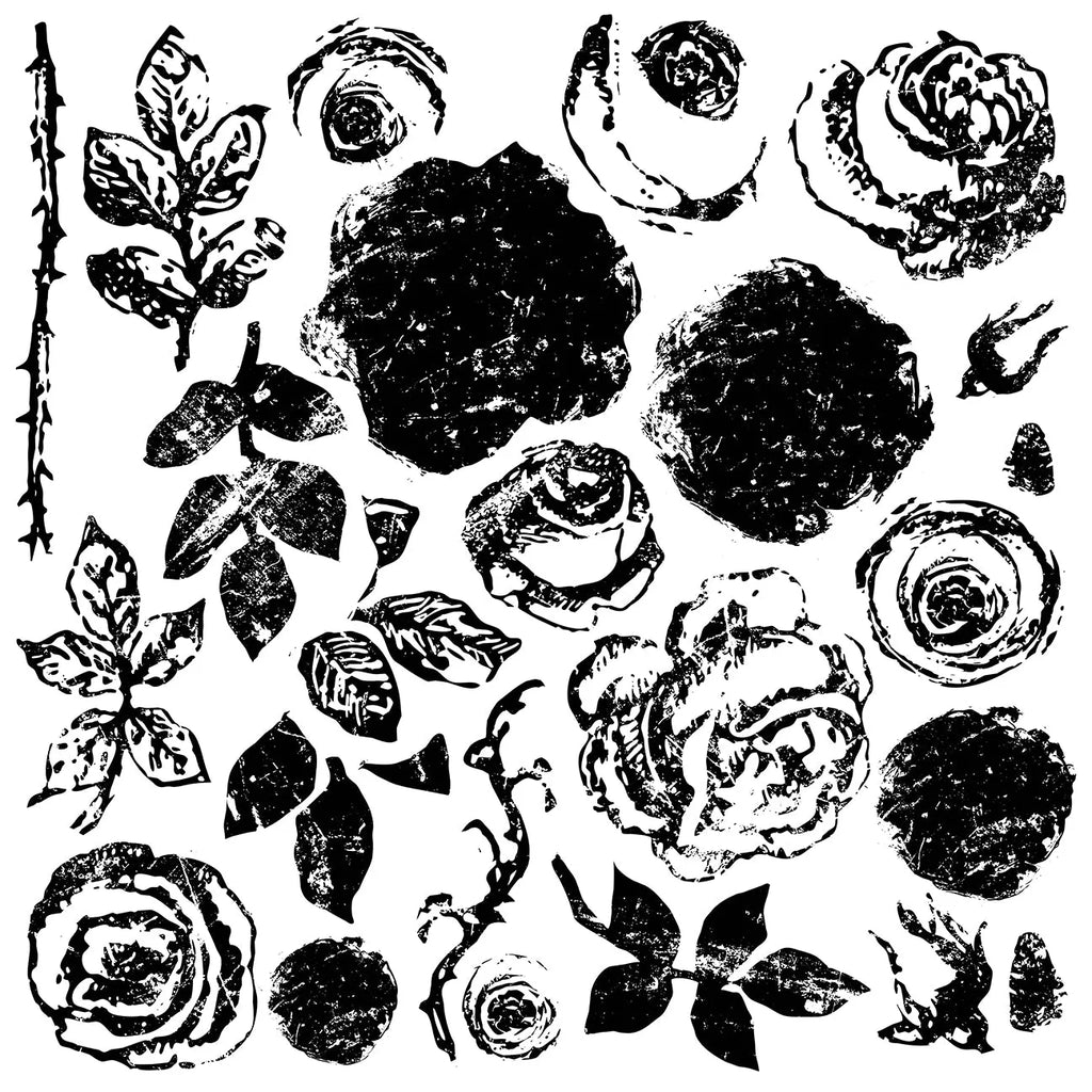 Iron Orchid Designs Painterly Roses Decor Stamp