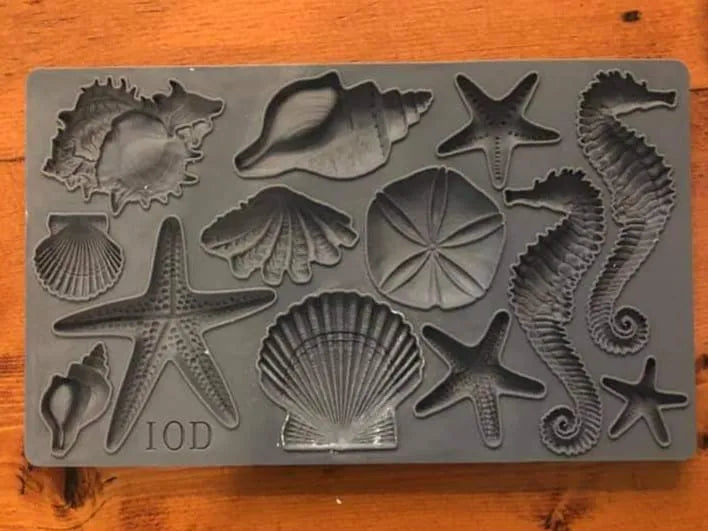 Iron Orchid Designs Sea Shells Decor Moulds 6 x10